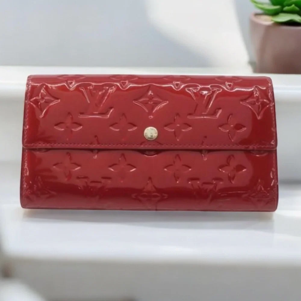 Louis Vuitton Red Patent Leather Wallet